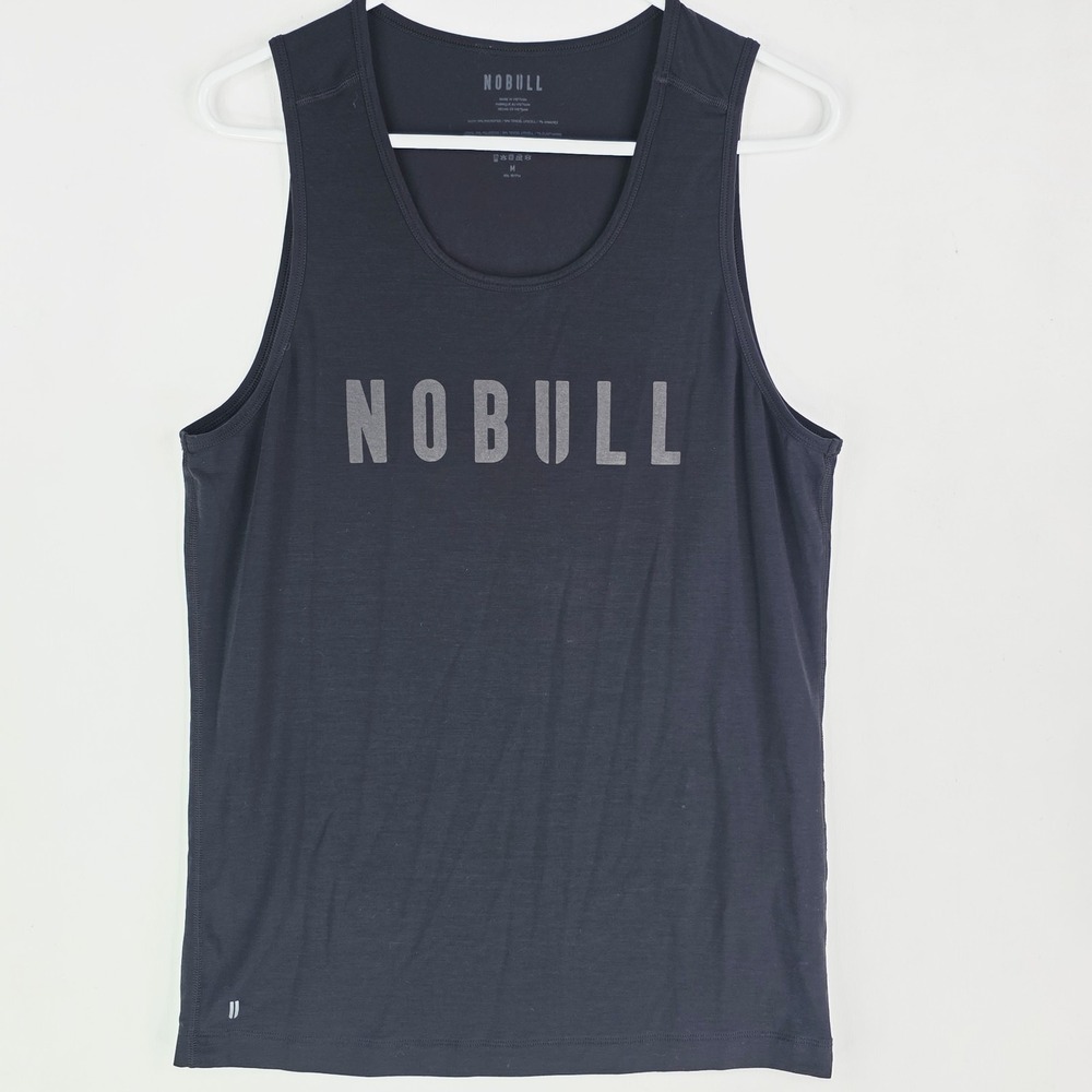 NOBULL Tank‎ Top Mens Medium Black Graphic Sleeveless Athletic Activewear Shirt
